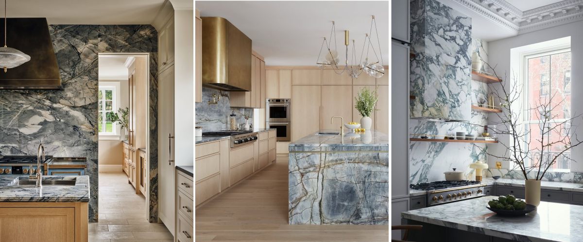 Marble vein kitchen decor