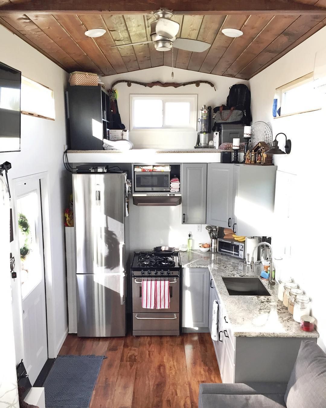 Sleek Modern Kitchen With Loft Stair Integration