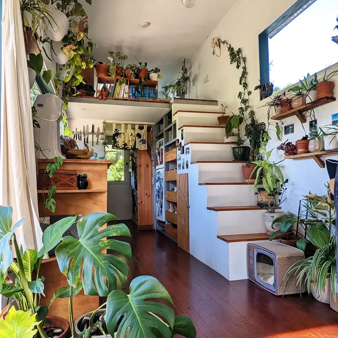 Sleek Modern Kitchen With Loft Stair Integration