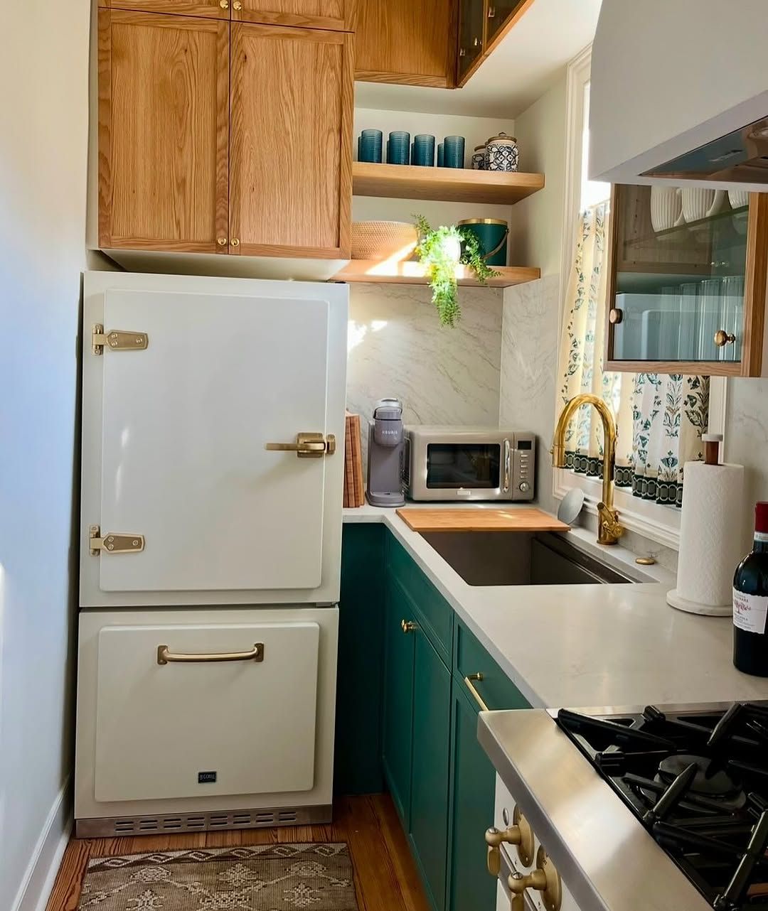 White Small Kitchen with a Simple Dining Corner Copy