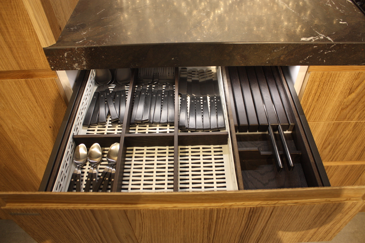 Professional Style Spice Drawers with Metal Inserts