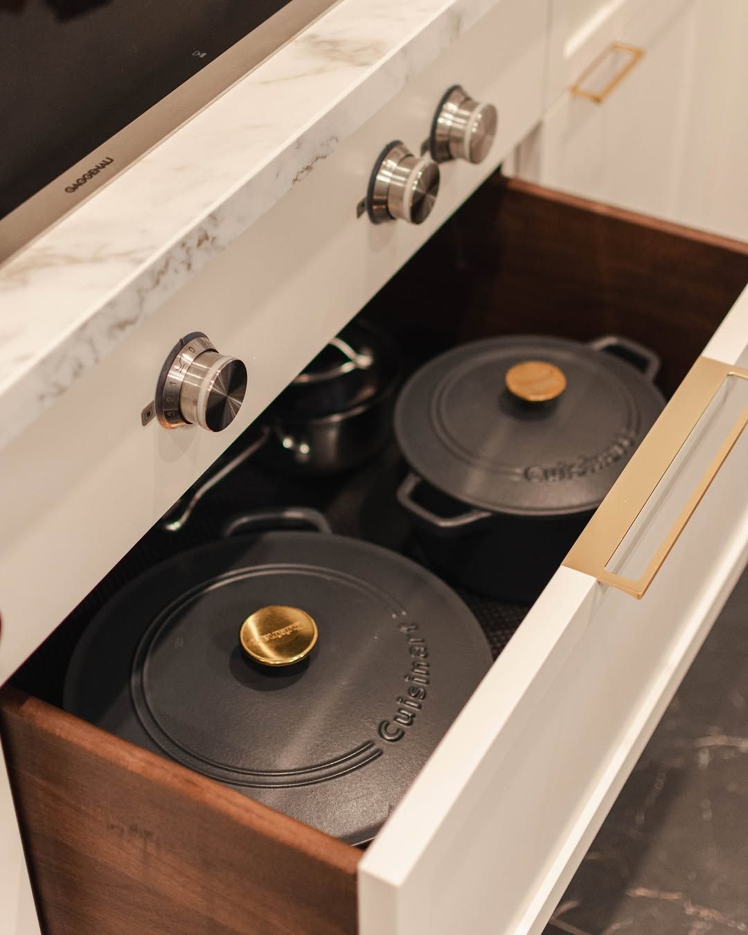 Professional Style Spice Drawers with Metal Inserts