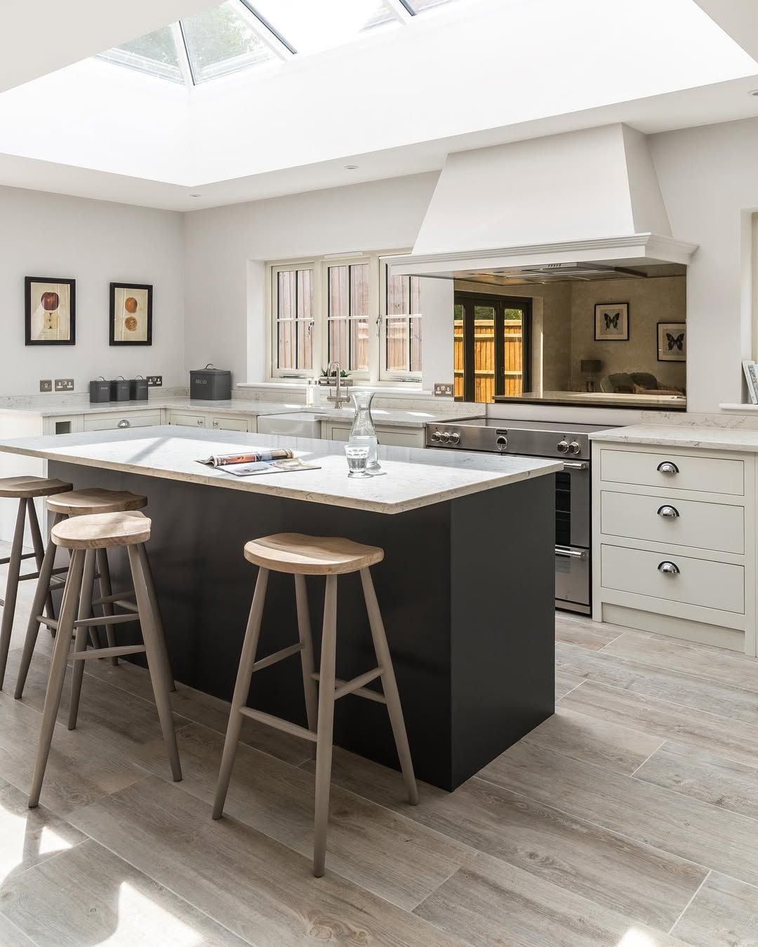 Sculptural Stools in a Modern Classic Kitchen