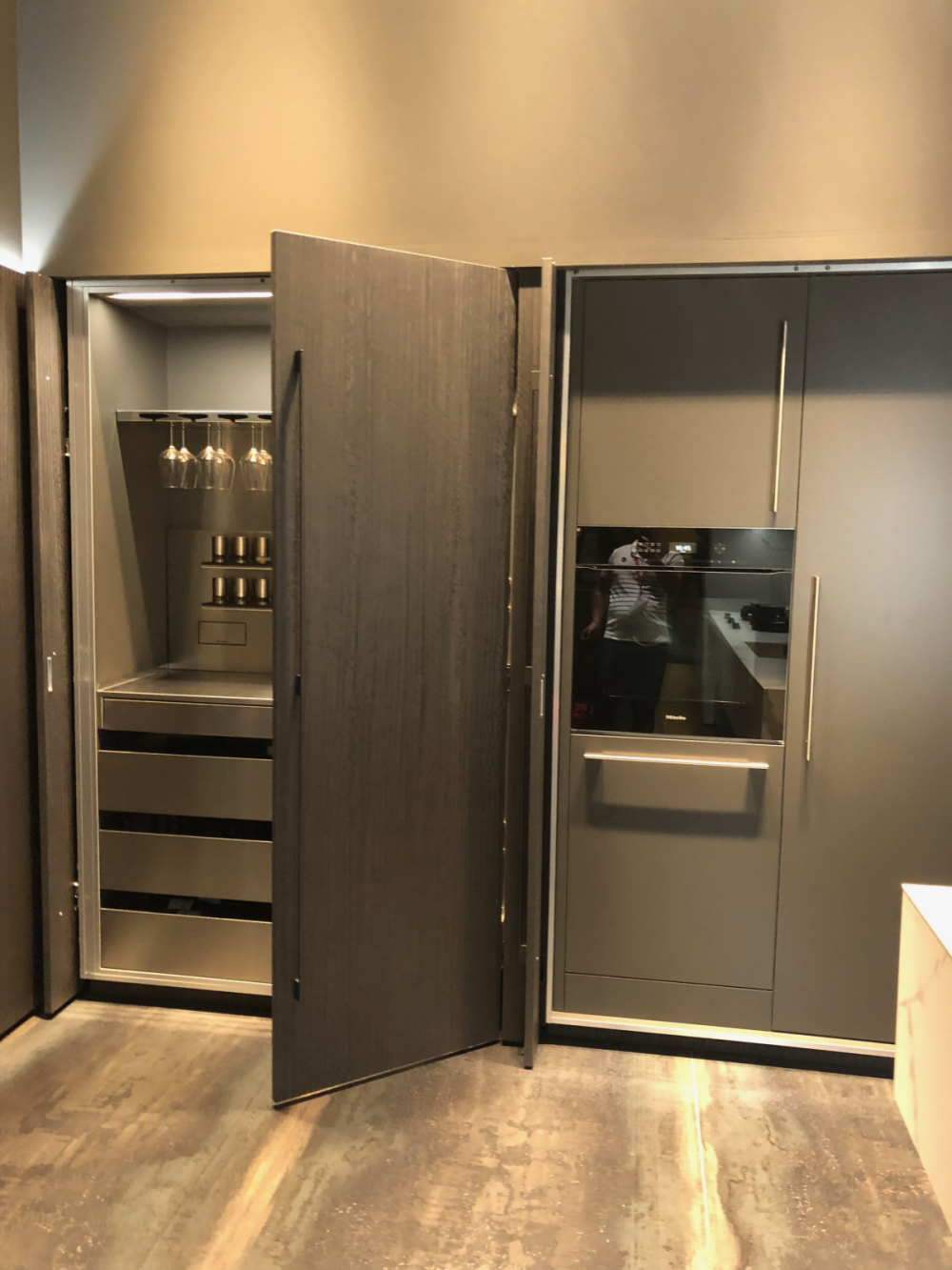 The Hidden Bar pocket-door system