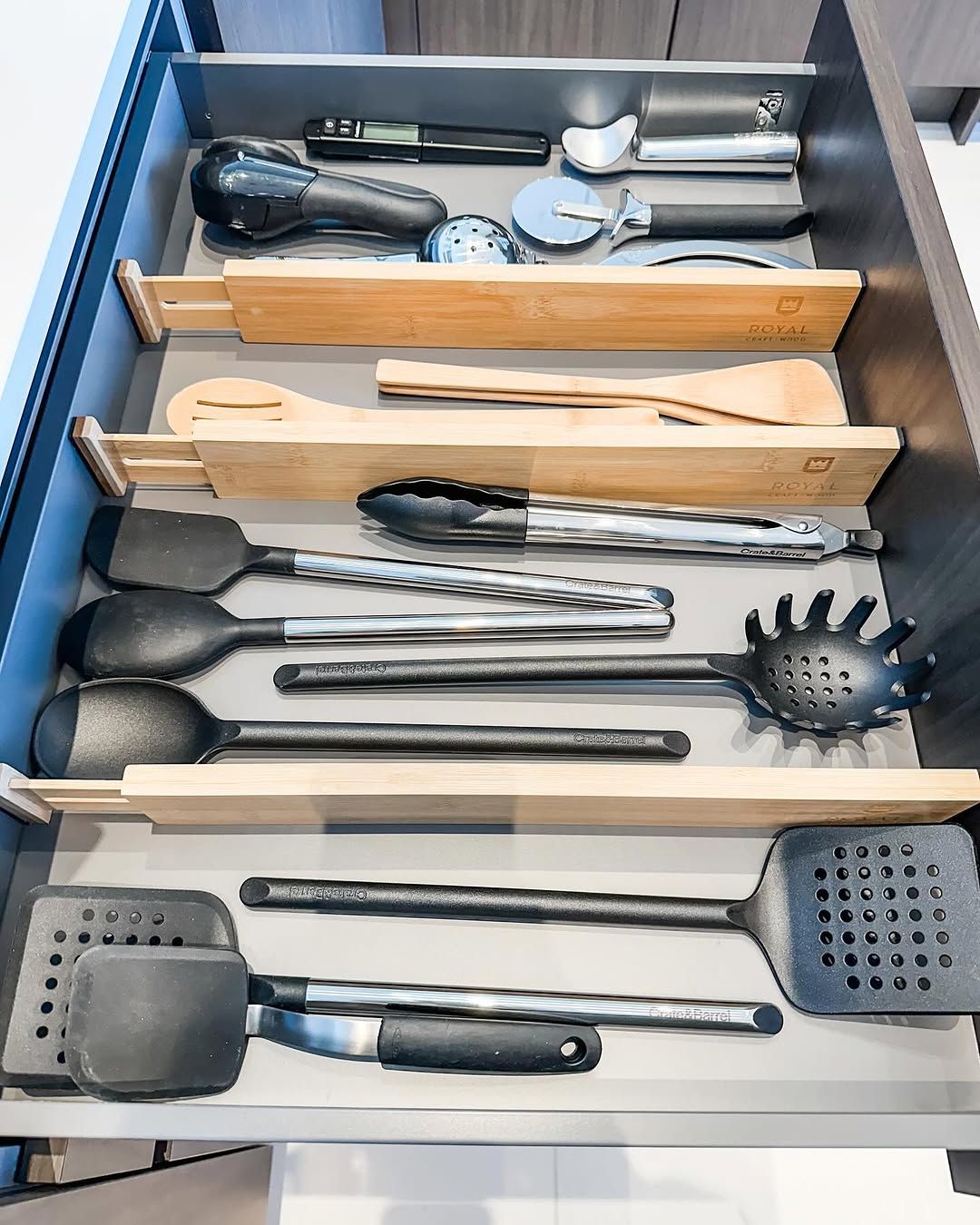 Tiered Utensil Drawers That Separate by Use